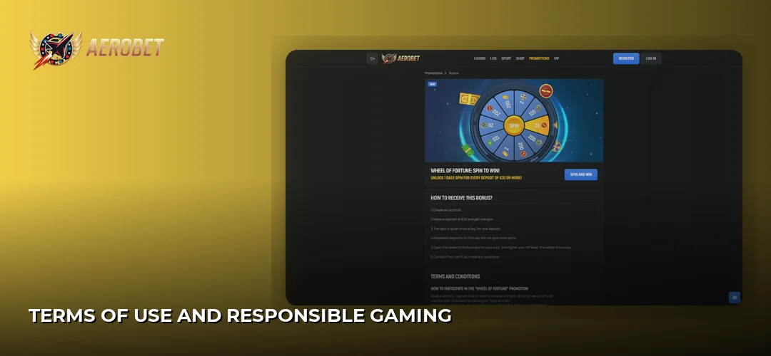 Terms of Use and Responsible Gaming